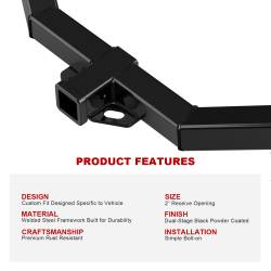 APS - APS HT24CJA82 Class III 2" Trailer Receiver Hitch for Durango/Grand Cherokee - Image 5