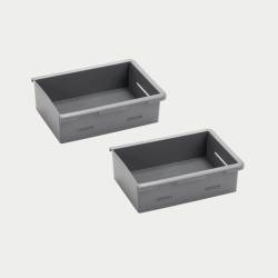 DECKED - DECKED A0085-DSBN-GRY Deep Stash Bins Grey 8.5 x 6.4 x 9.5" 2Pc - Image 2