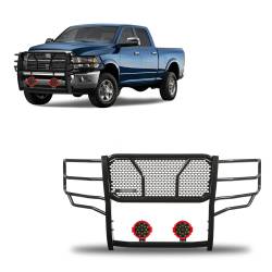 Black Horse Off Road - Black Horse RU-DORA10-B-PLR Rugged-HD Grille Guard w/7.0" Red for RAM 2500/3500 - Image 1