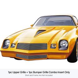 APS - APS Stainless Billet Grille Brushed 78-81 Chevrolet Camaro GR03HAJ34C - Image 1