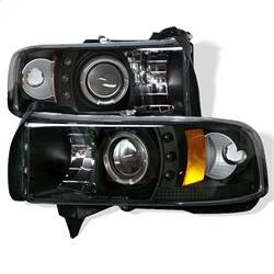Spyder Auto - Spyder Auto 5010087 Black/Clear Halo Projector Headlights for Dodge Ram - Image 1