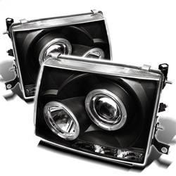 Spyder Auto - Spyder Auto 5011947 Black/Clear LED Halo Projector Headlights for 97-00 Tacoma - Image 1