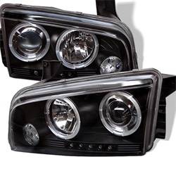 Spyder Auto - Spyder Auto 5009739 Black/Clear Halo Projector Headlights for Dodge Charger - Image 1