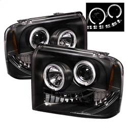 Spyder Auto - Spyder Auto 5010544 Black/Clear Halo Projector Headlights for 05-07 Super Duty - Image 1