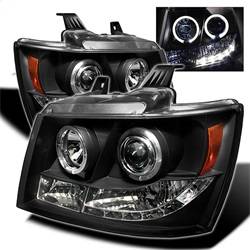 Spyder Auto - Spyder Auto 5009647 Black/Clear LED Halo Projector Headlights - Image 1