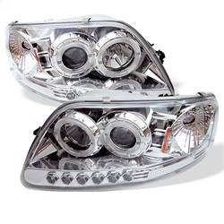 Spyder Auto - Spyder Auto 5010278 LED Halo Headlights Chrome/Clear for 97-03 Expedition/F150 - Image 1