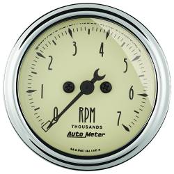 AutoMeter - AutoMeter 1897 Antique Beige In-Dash Tachometer Gauge 7000RPM 2-1/16" - Image 1