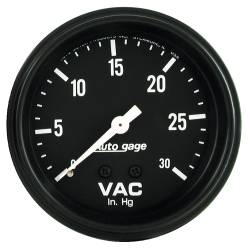 AutoMeter - AutoMeter 2317 Autogage Vacuum Gauge 0-30" HG 2-5/8" Full Sweep - Image 1