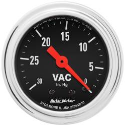 AutoMeter - AutoMeter 2484 Traditional Chrome Vacuum Pressure Gauge 0-30" HG 2-1/16" - Image 1