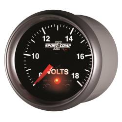 AutoMeter - AutoMeter 3683 Sport-Comp II Volt Meter w/Peak & Warn Gauge 8-18V 2-1/16" - Image 3