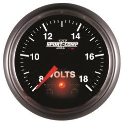 AutoMeter - AutoMeter 3683 Sport-Comp II Volt Meter w/Peak & Warn Gauge 8-18V 2-1/16" - Image 4