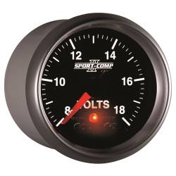 AutoMeter - AutoMeter 3683 Sport-Comp II Volt Meter w/Peak & Warn Gauge 8-18V 2-1/16" - Image 6