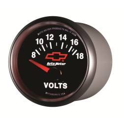 AutoMeter - AutoMeter 3692-00406 Volt Meter Gauge 8-18V 2-1/16" for Chevy Red Bowtie - Image 3