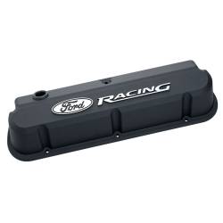 Ford Performance Parts - Ford Perf. 302-135 Slant Edge Valve Covers Die Cast Black Ford Logo for SBF - Image 1