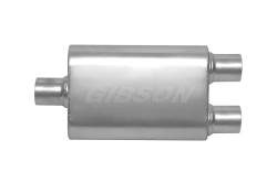 Gibson Performance Exhaust - Gibson 55189S Stainless CFT Superflow Oval Muffler 3" Dual 2.5" Out 4x9x18 Body - Image 1