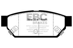 EBC Brakes - EBC Brakes DP4986R YellowstuF Street & Track Brake Pads - Image 1