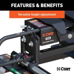 CURT - CURT 16667 E16 Sliding 5th Wheel Hitch 16K for Silverado/Sierra 6.5' Bed Puck - Image 3