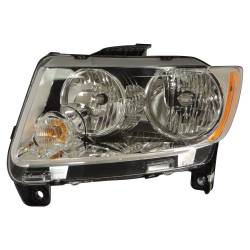 Crown Automotive Jeep Replacement - Crown Automotive 68088869AA Left Headlight for 11-17 Jeep Compass MK - Image 1