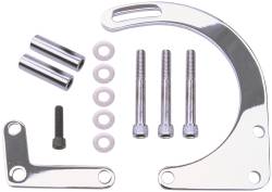 Trans-Dapt Performance - Trans-Dapt 8990 Chrome Low Mount Alternator Bracket Left 55-68 Chevy SB 2Pc - Image 1