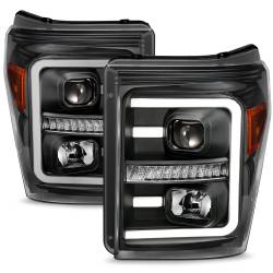 Anzo USA - Anzo USA 111406 Black Projector Headlight Set for 11-16 Ford F250/F350/F450 - Image 1