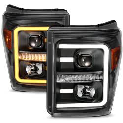 Anzo USA - Anzo USA 111406 Black Projector Headlight Set for 11-16 Ford F250/F350/F450 - Image 2