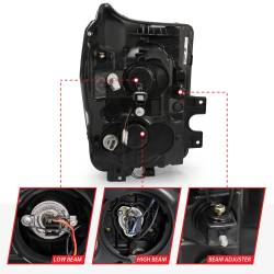 Anzo USA - Anzo USA 111406 Black Projector Headlight Set for 11-16 Ford F250/F350/F450 - Image 5