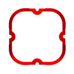 KC Hilites - KC HiLiTES 30571 Bezel Ring Flex Era-4 Red 1PC - Image 1