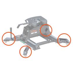 CURT - CURT 19206 Replacement 5th Wheel Puck System Handles for RAM for 16022 - Image 2