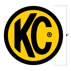 KC Hilites - KC HiLiTES 9910 Decal 6" Round KC Logo Yellow Black Each - Image 2