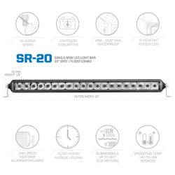 ProComp - Pro Comp 75120 Motorsports Series Single Row LED Light Bar 20" White Combo Beam - Image 2