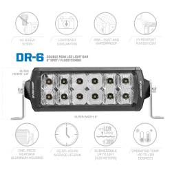 ProComp - Pro Comp 75206 Motorsports Series Double Row LED Light Bar 6" White Combo Beam - Image 2
