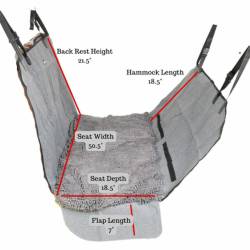 DGS Pet Products - DGS Pet Products DGSDDCARSC19 Dirty Dog 3-in-1 Car Seat Cover & Hammock Black - Image 6