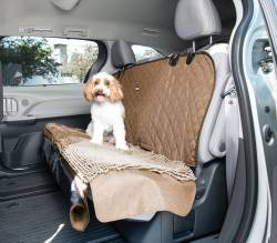 DGS Pet Products - DGS Pet Products DGSDDCARSC37 Dirty Dog 3-in-1 Car Seat Cover & Hammock Tan - Image 1