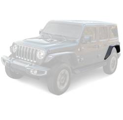 Black Horse Off Road - Black Horse TFFJL2 Black TUBULAR Rear Fender Flares for 18+ Jeep Wrangler JL - Image 2