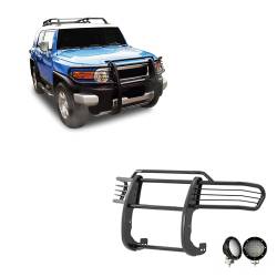 Black Horse Off Road - Black Horse 17A098600MA-PLFB Black Grille Guard w/LED for 07-14 FJ Cruiser - Image 1