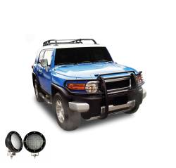 Black Horse Off Road - Black Horse 17A098600MA-PLFB Black Grille Guard w/LED for 07-14 FJ Cruiser - Image 2