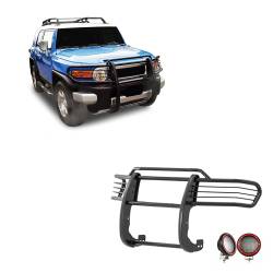 Black Horse Off Road - Black Horse 17A098600MA-PLFR Black Grille Guard w/LED for 07-14 FJ Cruiser - Image 1