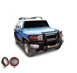 Black Horse Off Road - Black Horse 17A098600MA-PLFR Black Grille Guard w/LED for 07-14 FJ Cruiser - Image 2