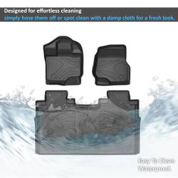 Black Horse Off Road - Black Horse FMFF115 Totaliner HD Anti-Skid Floor Mat Rug Liner 15-22 Ford F150 - Image 2