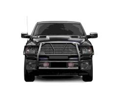 Black Horse Off Road - Black Horse RU-DORA09-B-PLFR Rugged HD Grille Guard w/5.3" LED for RAM 1500 - Image 2