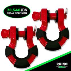 Rhino USA - Rhino USA SUPERSHACK Red 8t Super Shackle 2pc Red - Image 1