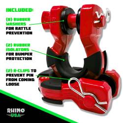 Rhino USA - Rhino USA SUPERSHACK Red 8t Super Shackle 2pc Red - Image 2