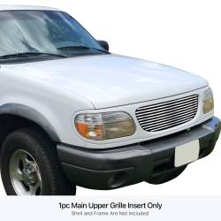 APS - APS GR06HEJ23S Stainless Polished Billet Grille for 95-01 Ford Explorer 4DR - Image 1