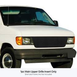 APS - APS Stainless Billet Grille Black 92-07 Ford E-Series Van GR06HEC37J - Image 1