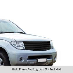APS - APS Stainless Billet Grille Black for 05-08 Nissan Frontier GR14HEE43J - Image 1