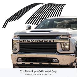 APS - APS Stainless Billet Grille Black 20-23 Silverado 2500/3500 LTZ GR03FEJ69J - Image 1