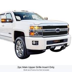 APS - APS Stainless Billet Grille Black 15-19 Silverado 2500/3500 GR03FFC18J - Image 1