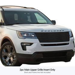 APS - APS Stainless Billet Grille Black 16-19 Ford Explorer GR06HFJ38J - Image 1