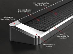 APS - APS IRunning Running Boards Polish 04-08 Ford F150 Regular IB06RJD2A - Image 4