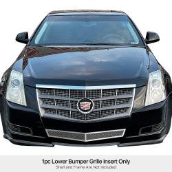 APS - APS GR01GFE78T Wire Mesh Bumper Grille Polish for 08-13 Cadillac CTS - Image 1